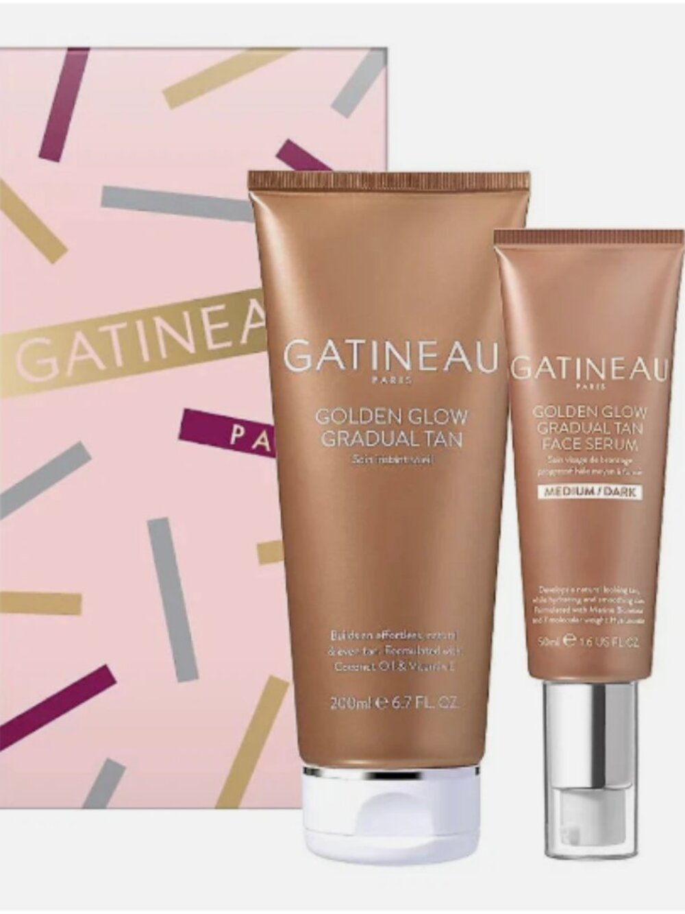 Gatineau Gradual Tan Face & Body Gift 2-Piece Collection-Medium/Dark-NEW-A714928